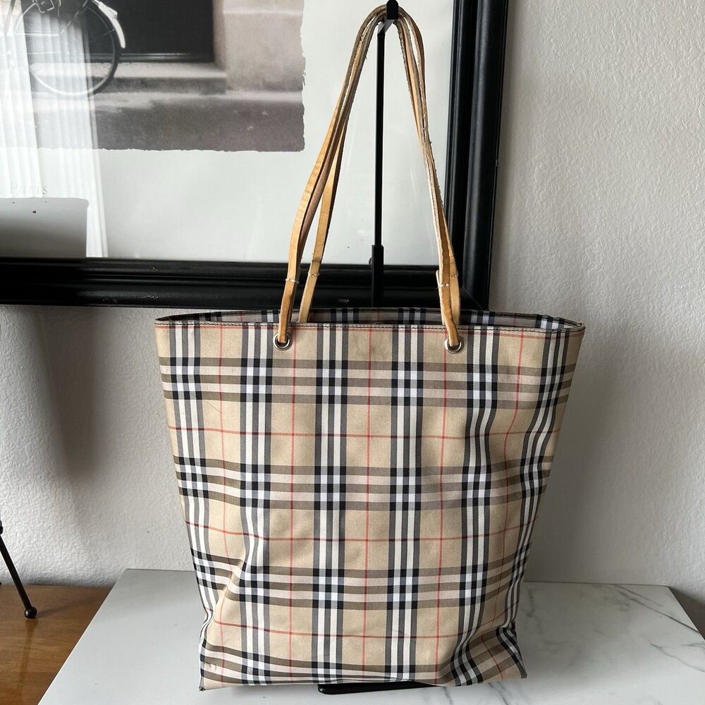 Burberry London Women’s Nova Check Shopper Mini Tote Bag